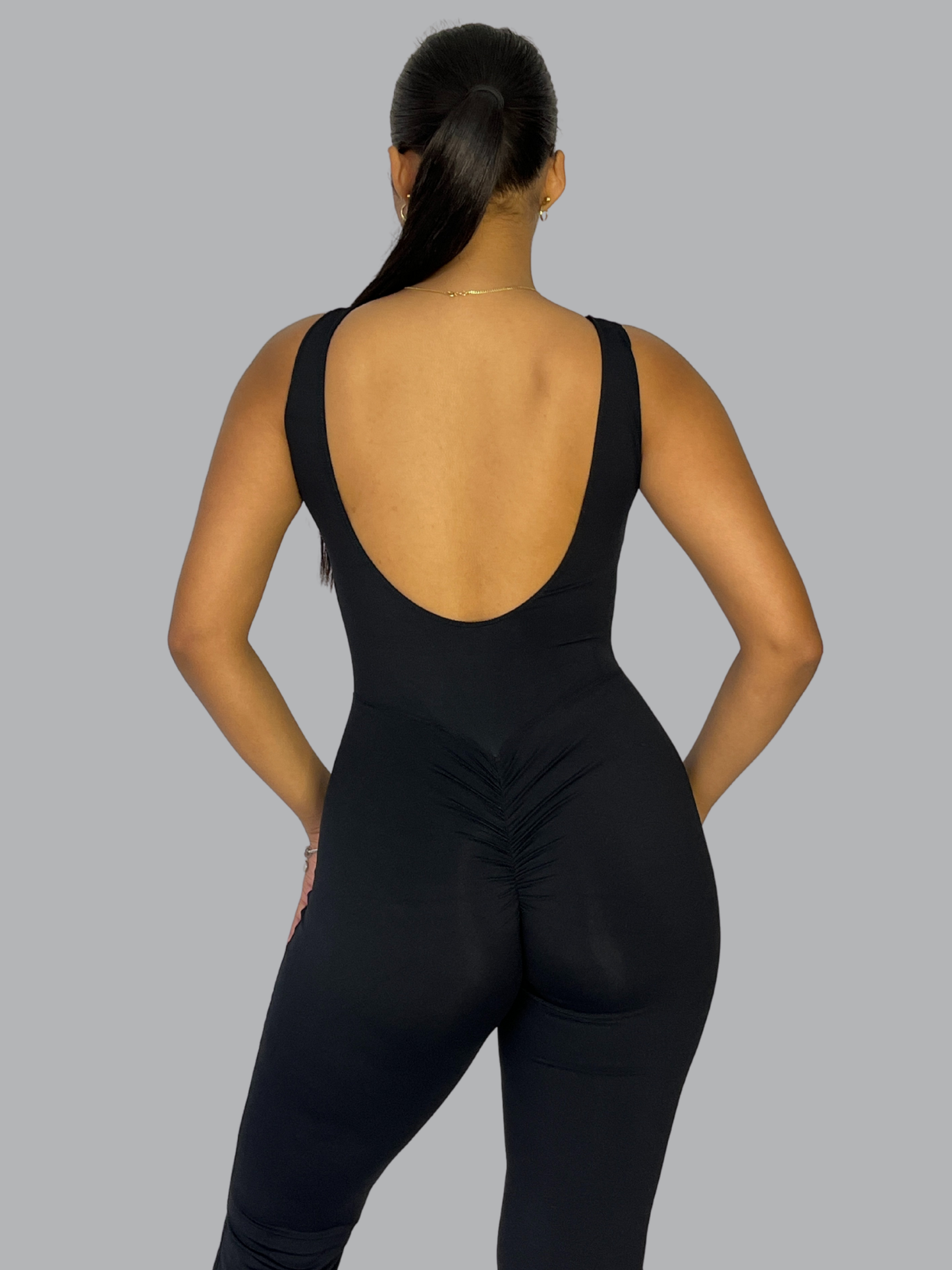Enterizo Bota Ancha Premium Negro