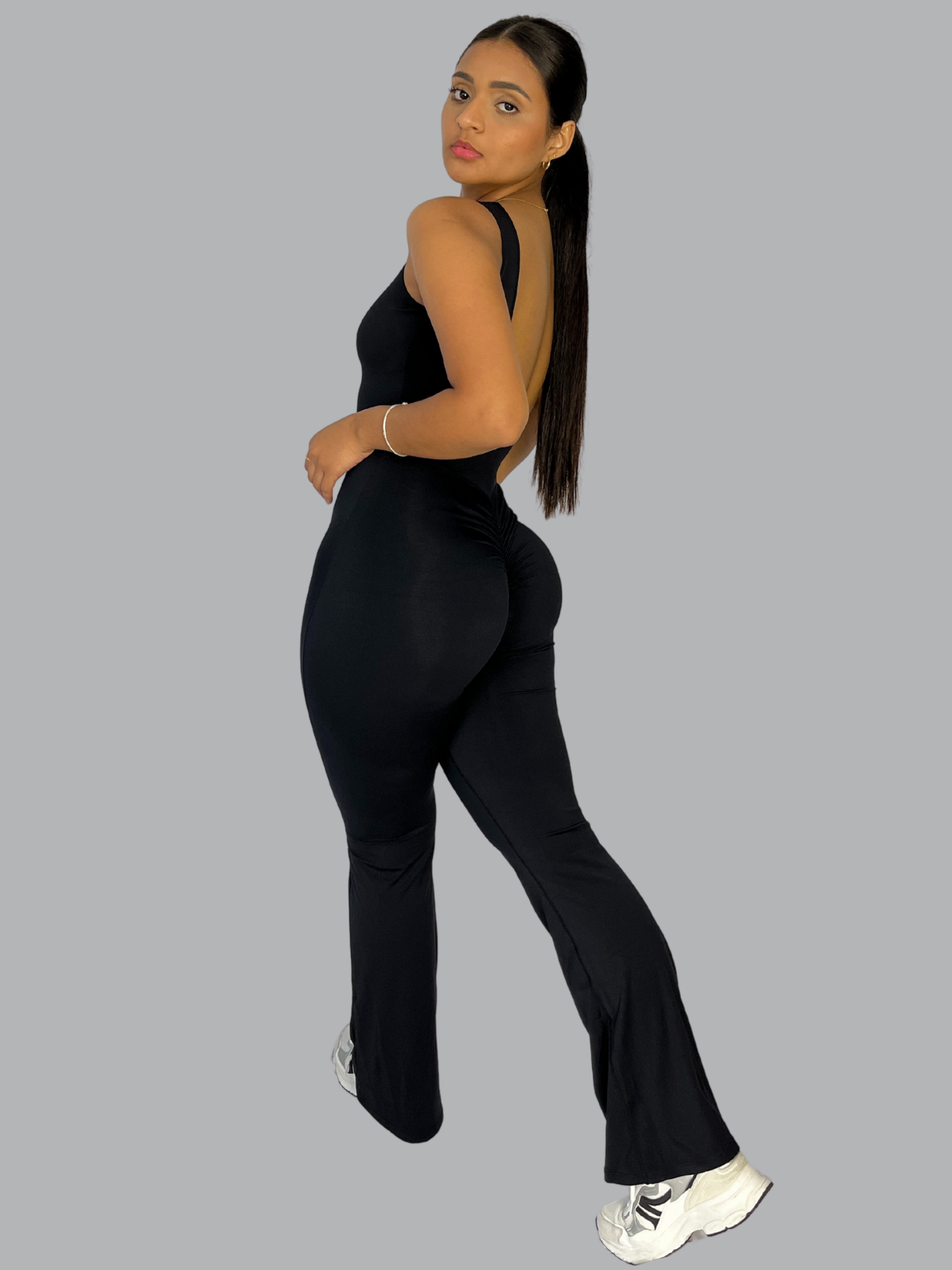 Enterizo Bota Ancha Premium Negro