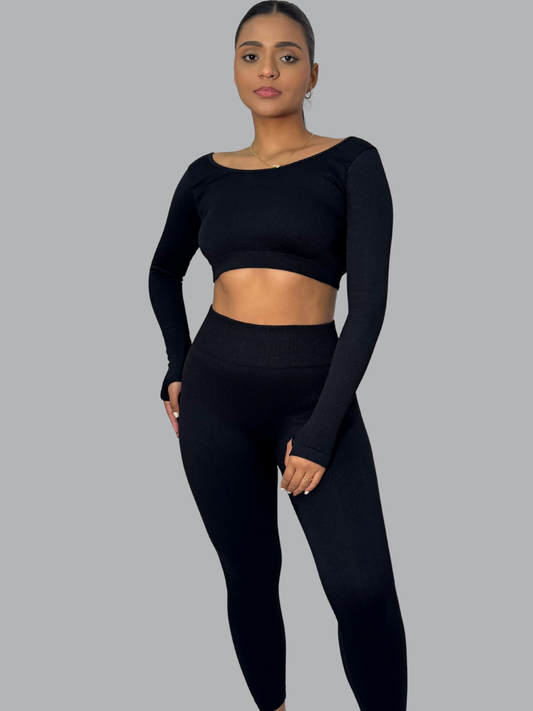 Set Buzo Cruzado Negro