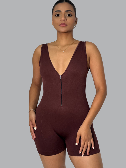 Enterizo Corto Marie Cafe