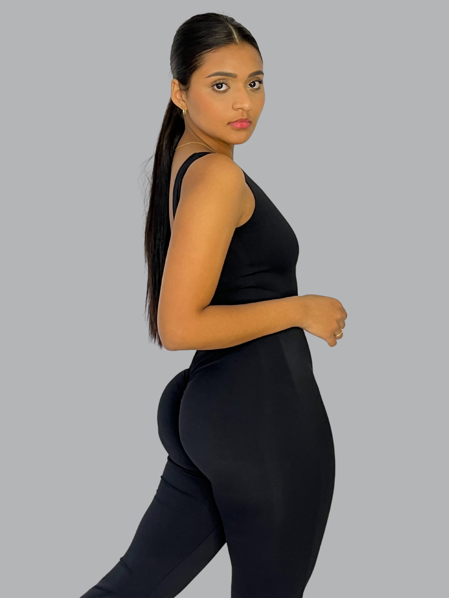 Enterizo Bota Ancha Premium Negro