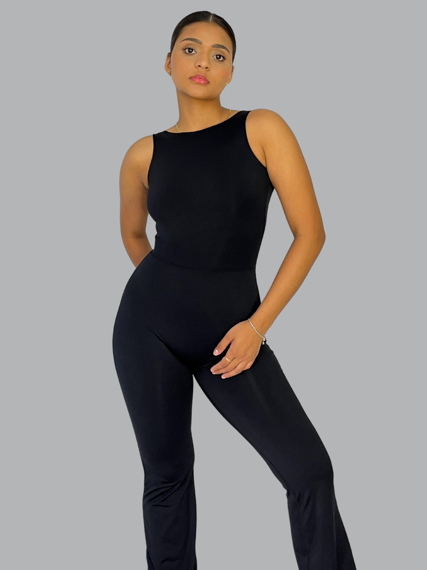 Enterizo Bota Ancha Premium Negro