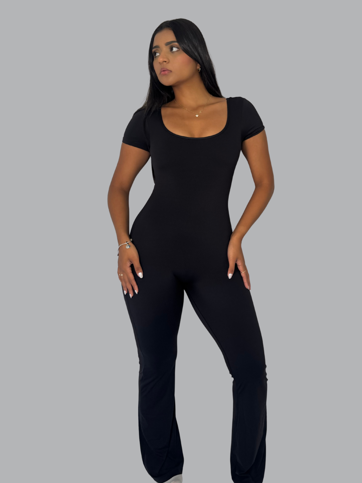 Enterizo Clasic Bota Ancha Negro
