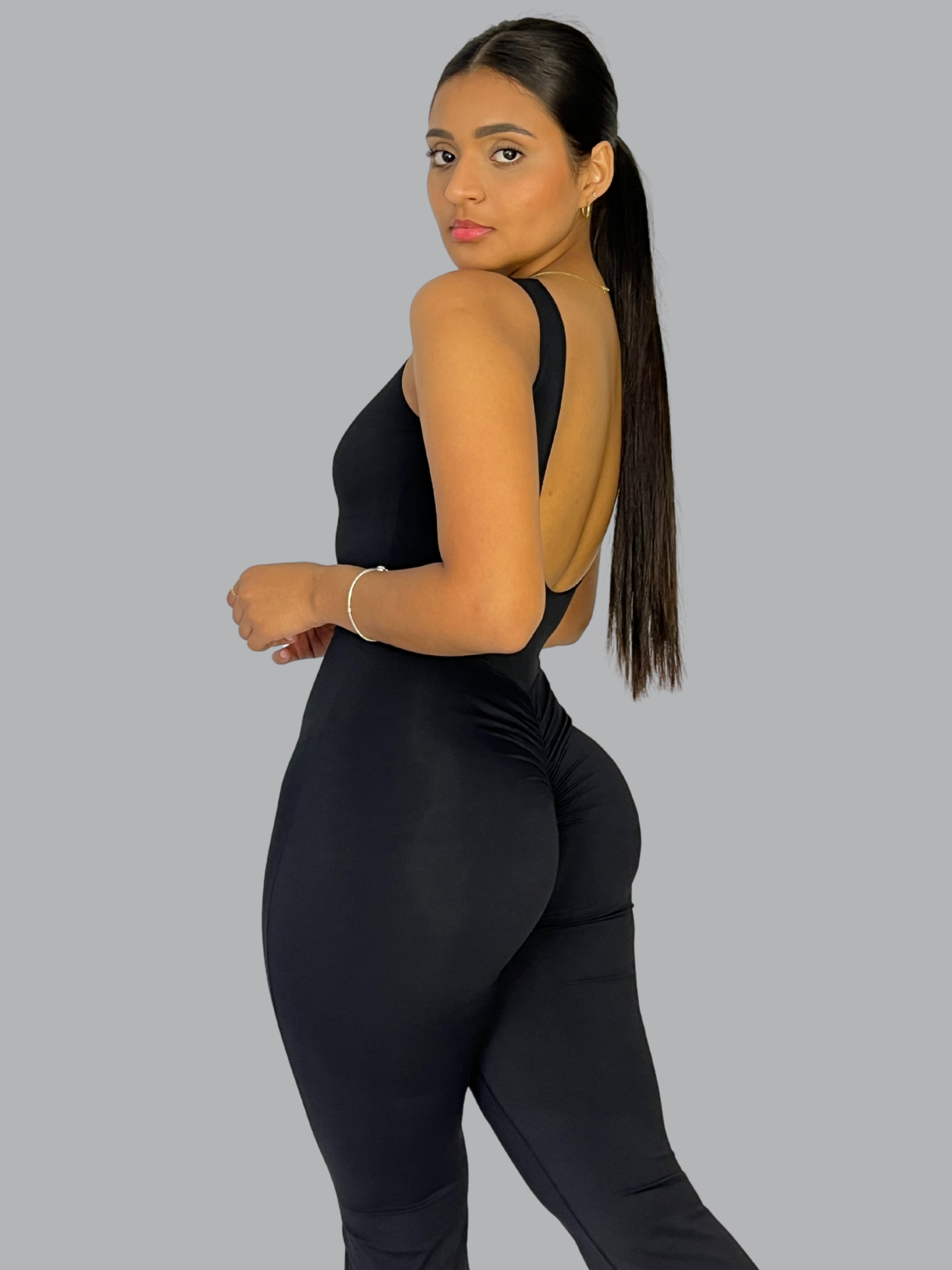 Enterizo Bota Ancha Premium Negro