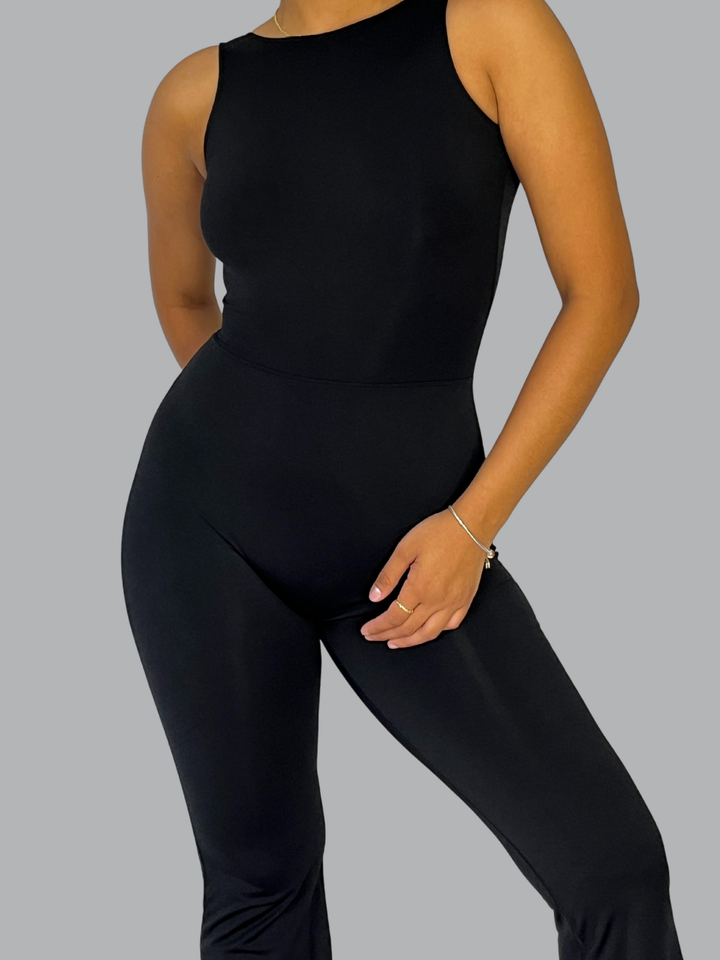 Enterizo Bota Ancha Premium Negro