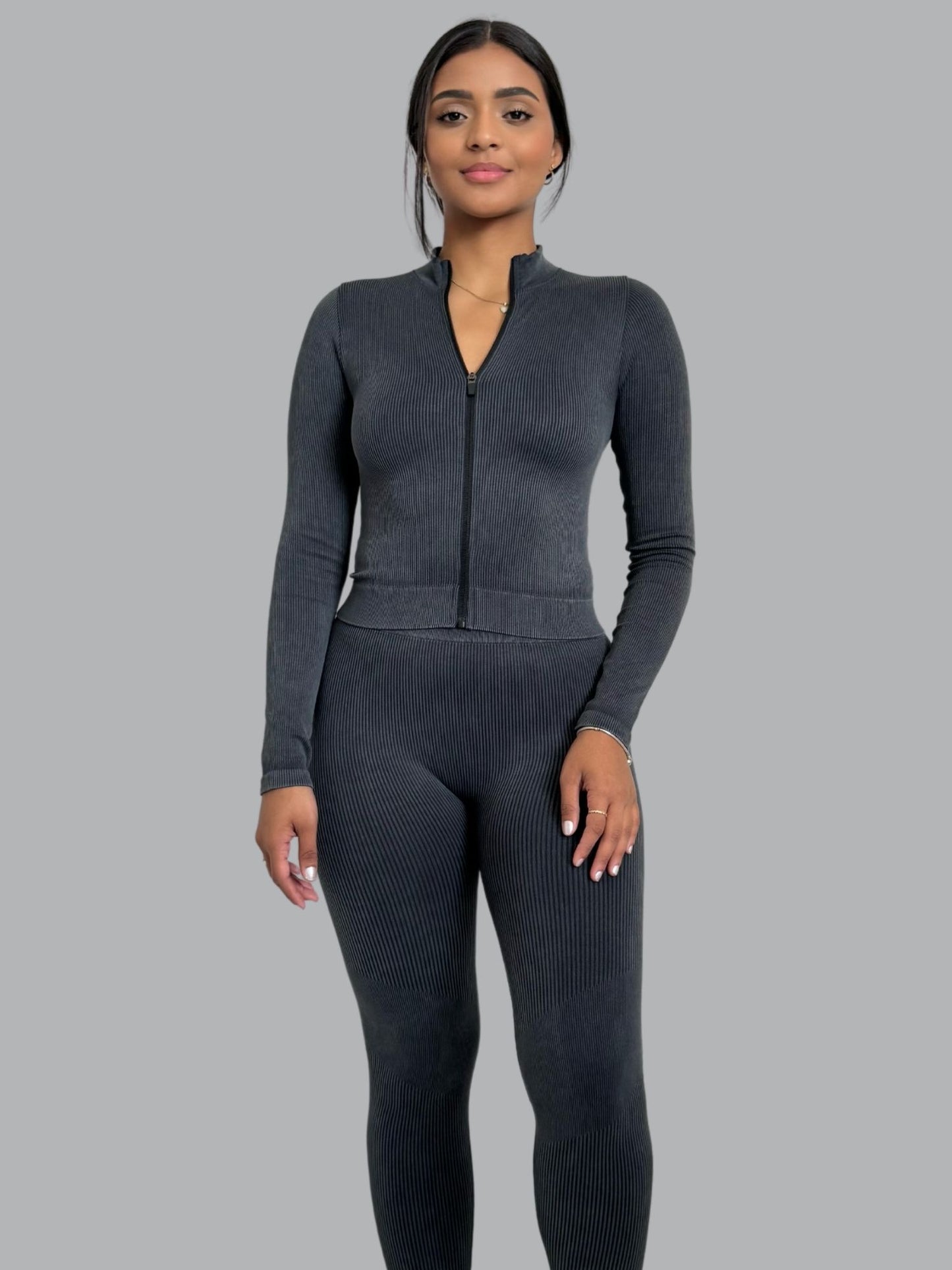 Set Buzo Seamless Gris Oscuro