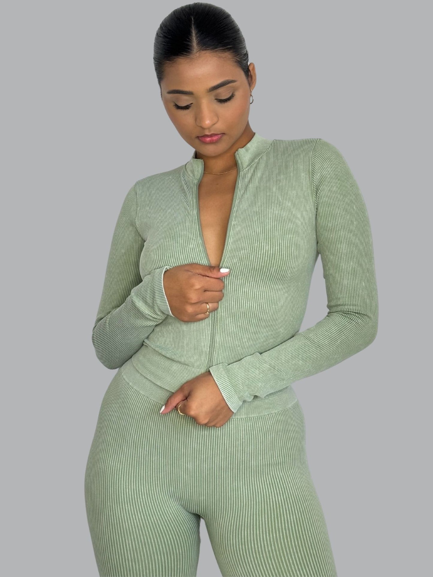 Set Buzo Seamless Verde Menta