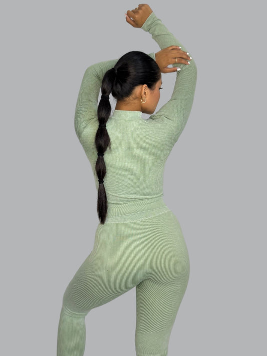 Set Buzo Seamless Verde Menta