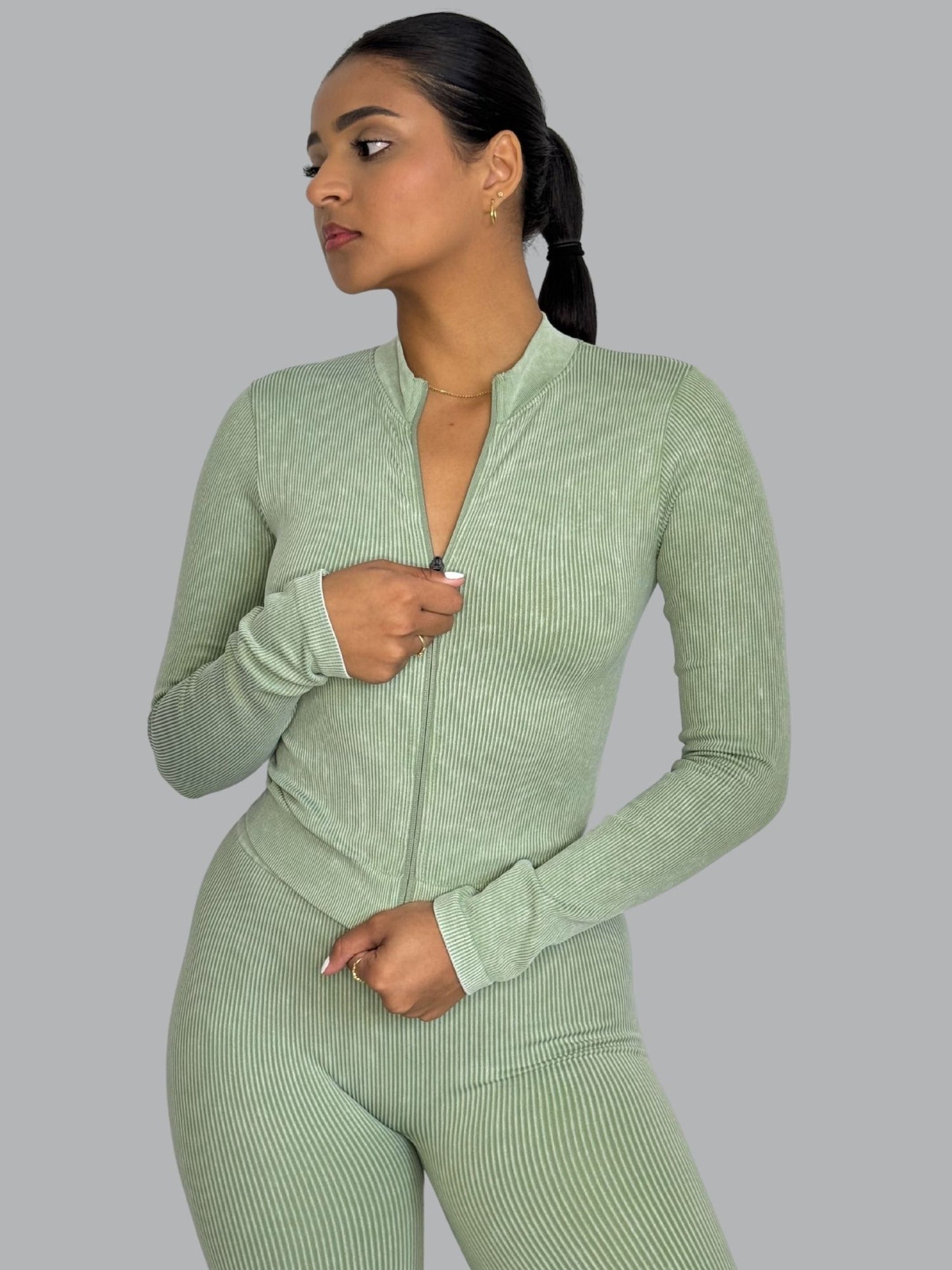 Set Buzo Seamless Verde Menta