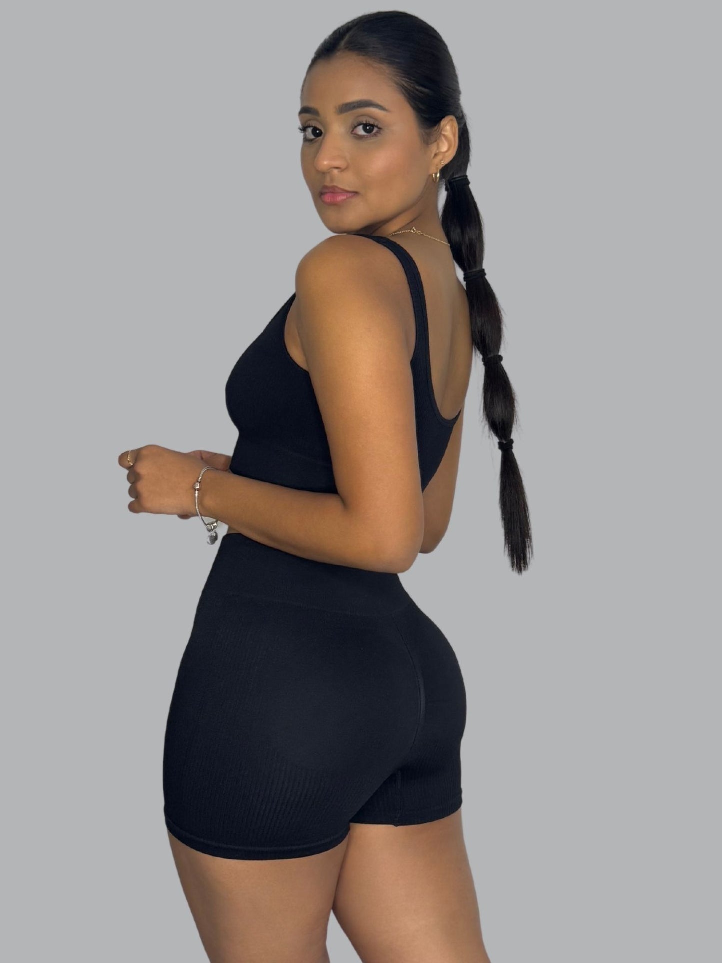 Set Corto Seamless Negro