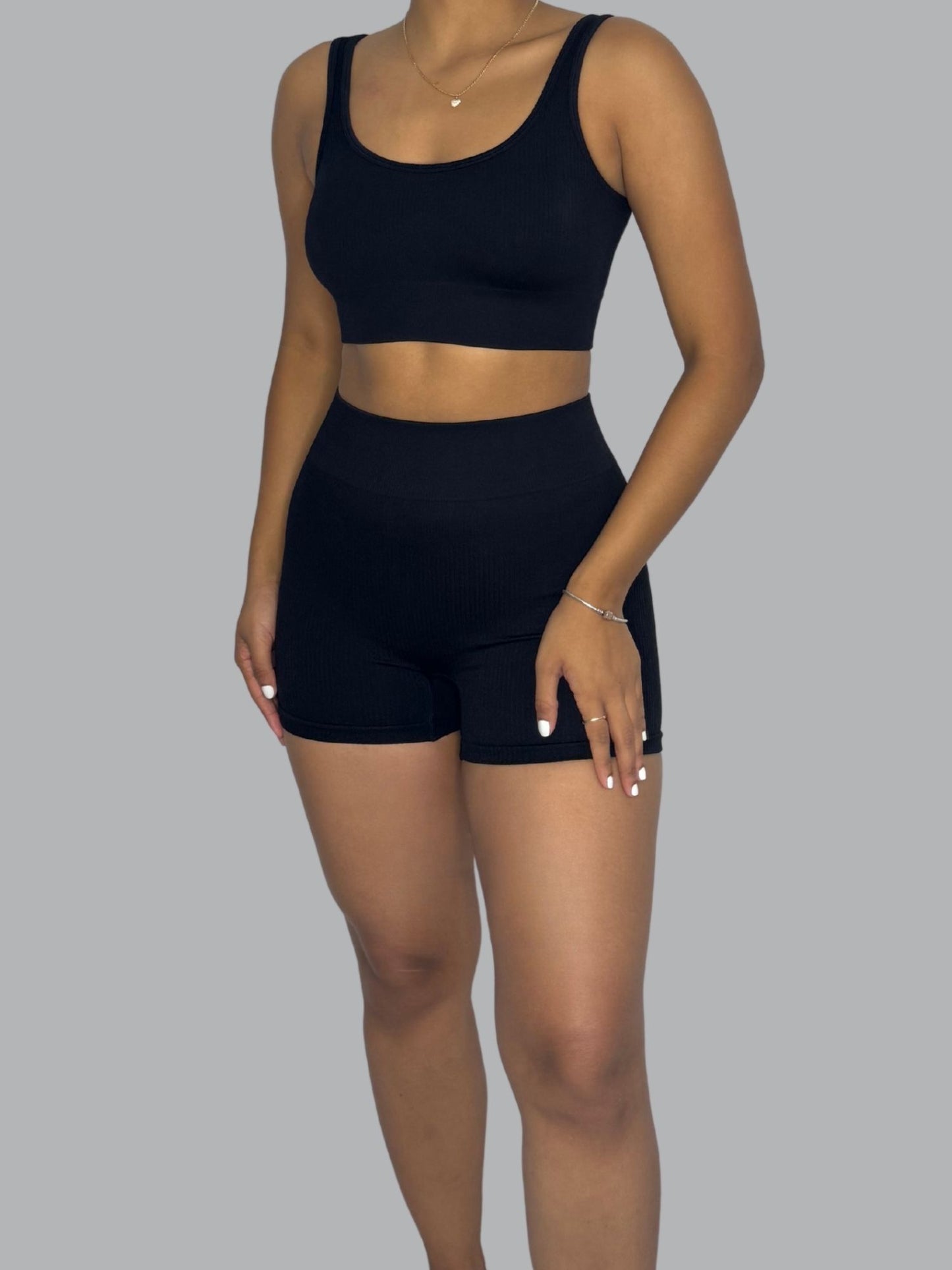 Set Corto Seamless Negro