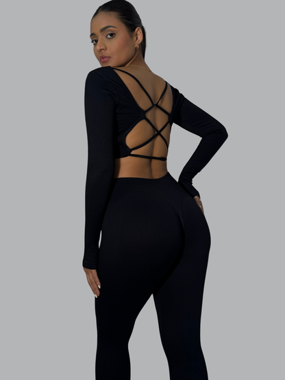 Set Buzo Cruzado Negro