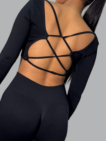 Set Buzo Cruzado Negro