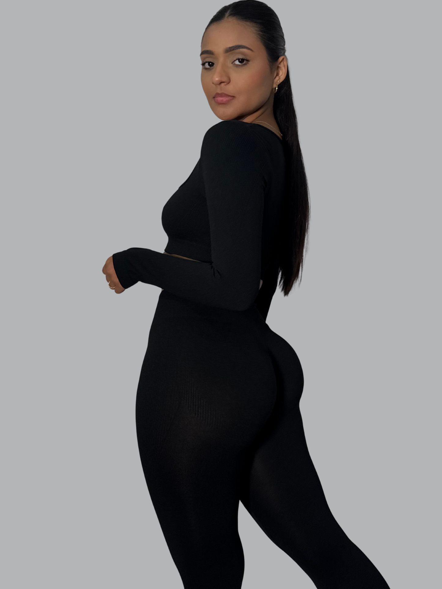 Set Buzo Cremallera Negro