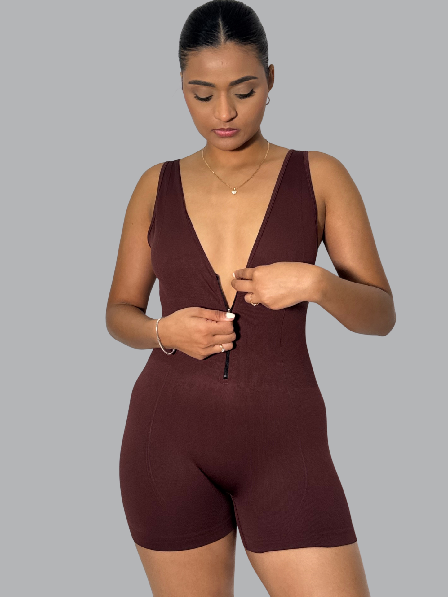 Enterizo Corto Marie Cafe