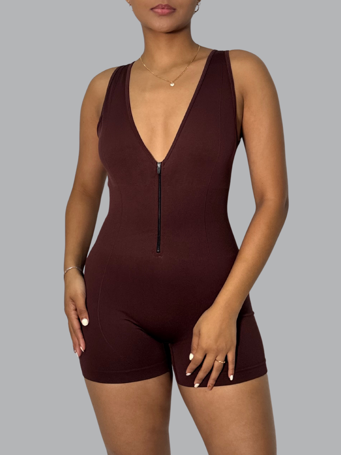 Enterizo Corto Marie Cafe