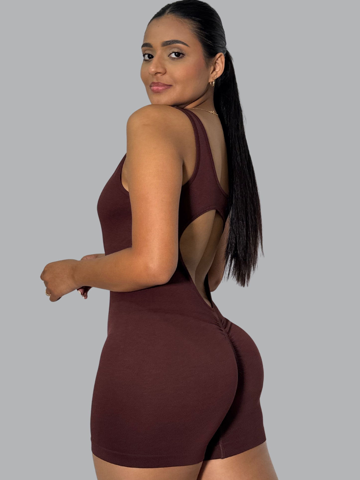 Enterizo Corto Marie Cafe