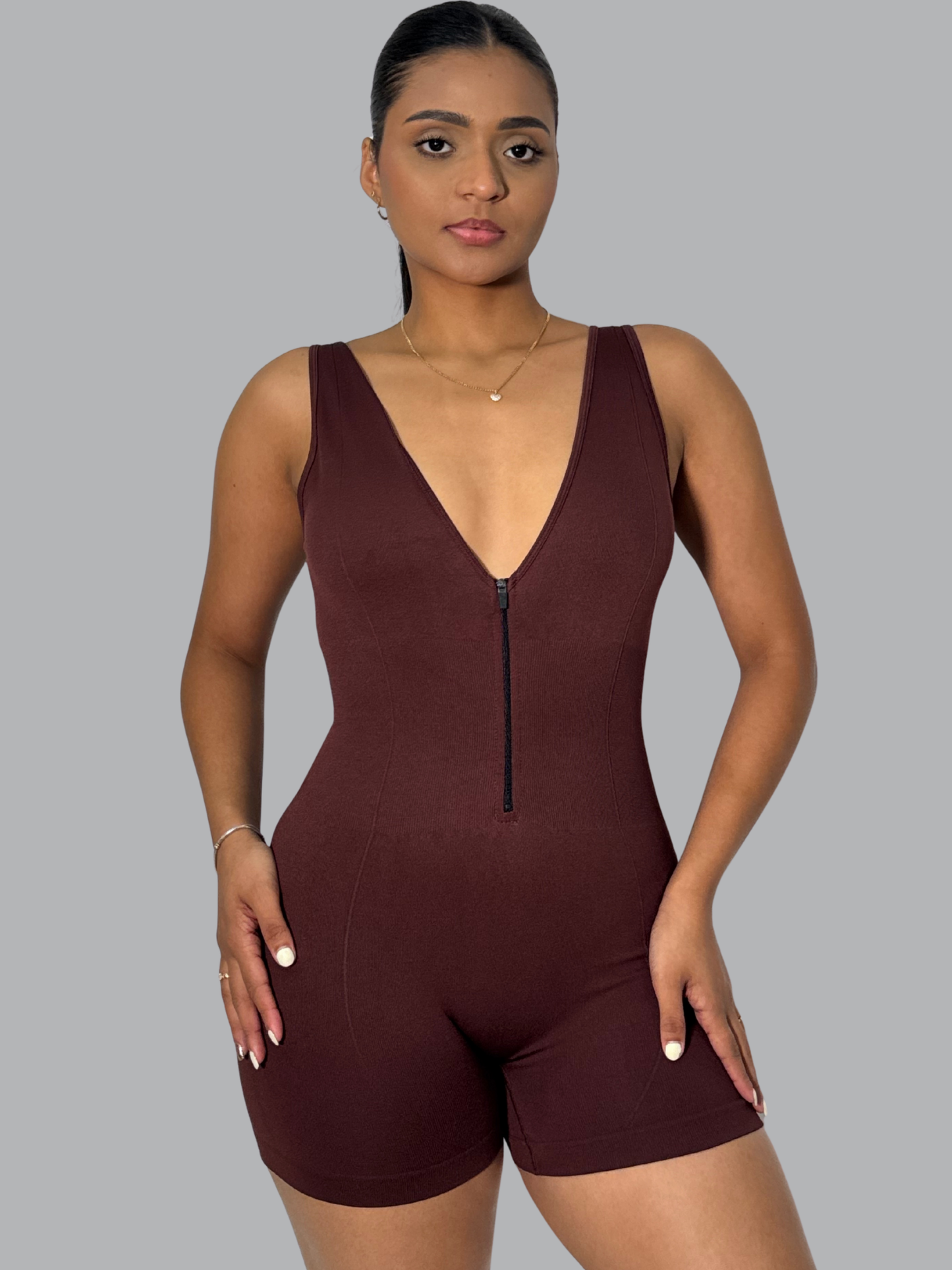 Enterizo Corto Marie Cafe