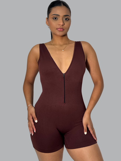 Enterizo Corto Marie Cafe