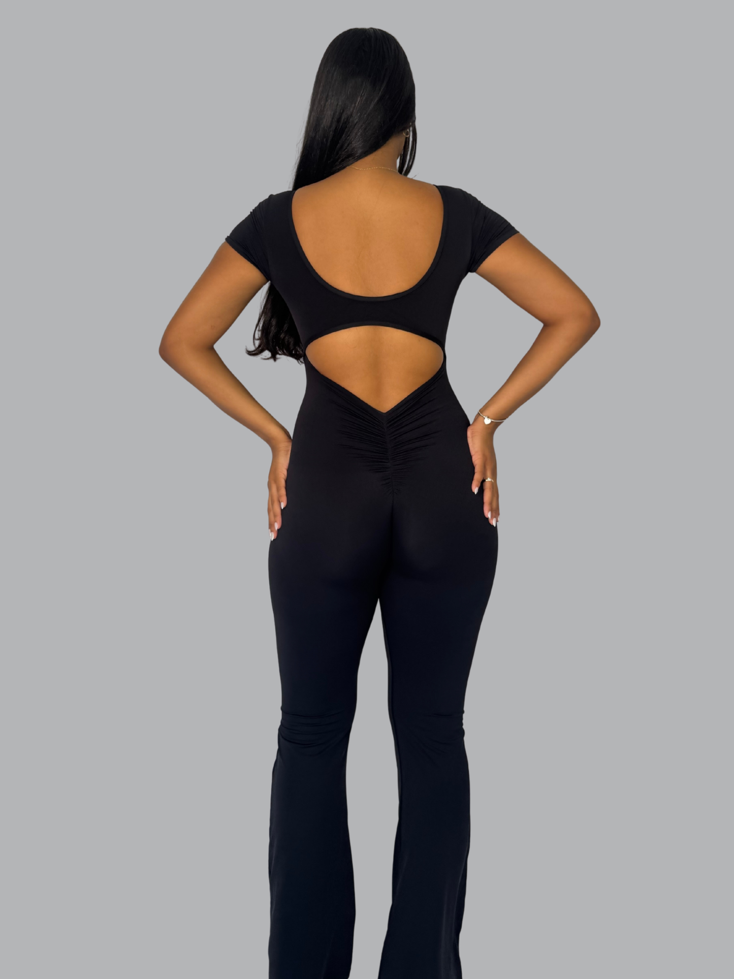 Enterizo Clasic Bota Ancha Negro