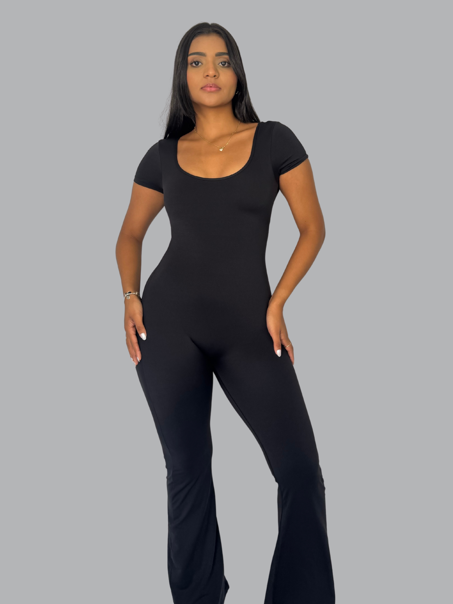 Enterizo Clasic Bota Ancha Negro