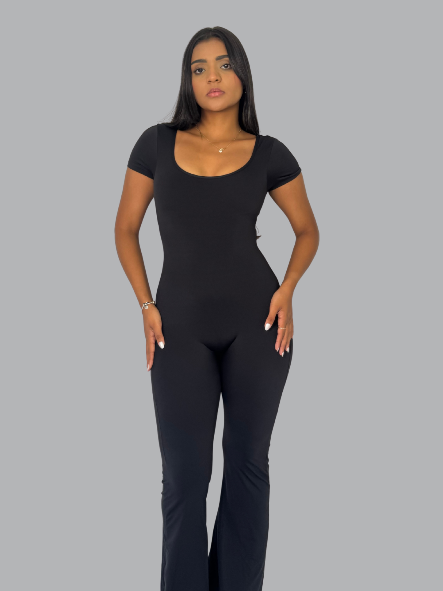 Enterizo Clasic Bota Ancha Negro