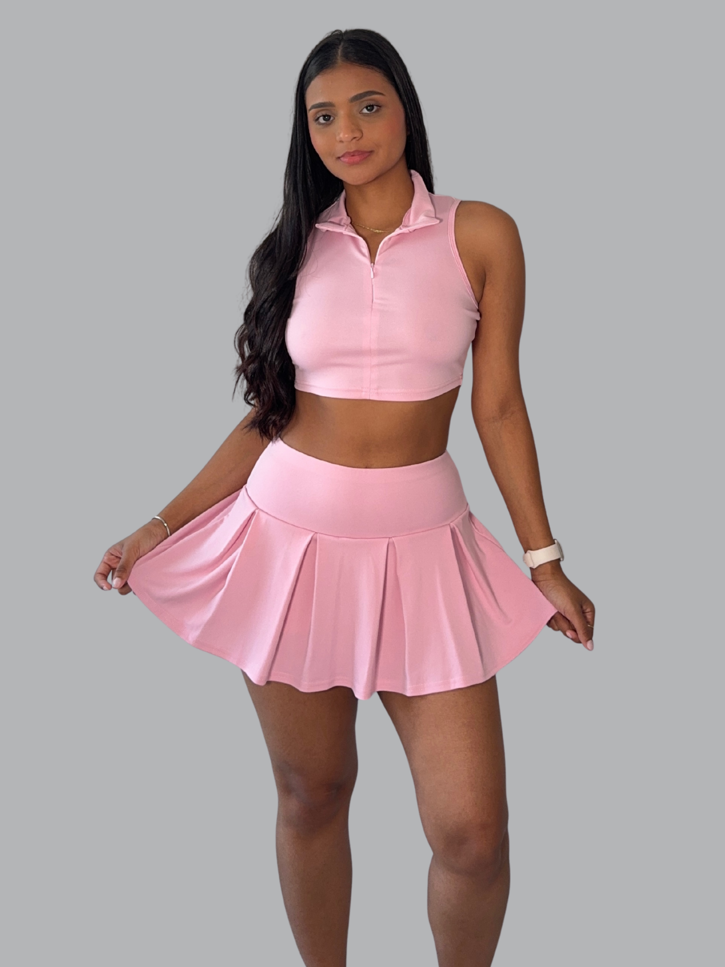 Set Falda Racket Rosa