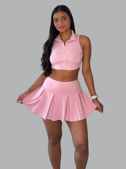 Set Falda Racket Rosa