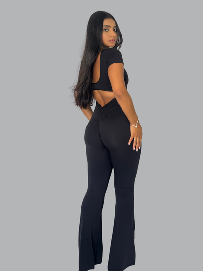 Enterizo Clasic Bota Ancha Negro