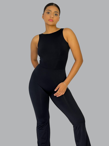 Enterizo Bota Ancha Premium Negro