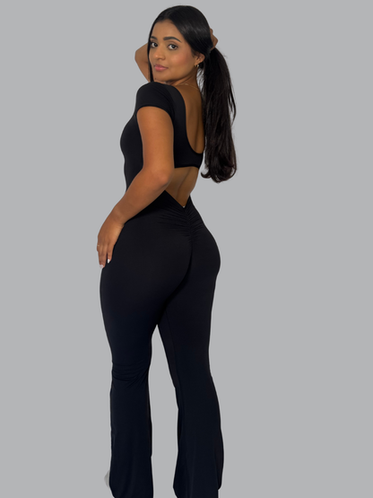 Enterizo Clasic Bota Ancha Negro