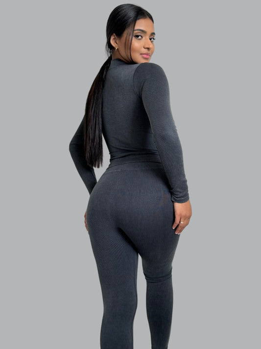 Set Buzo Seamless Gris Oscuro