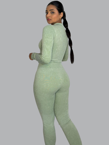 Set Buzo Seamless Verde Menta
