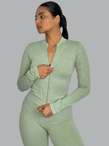 Set Buzo Seamless Verde Menta